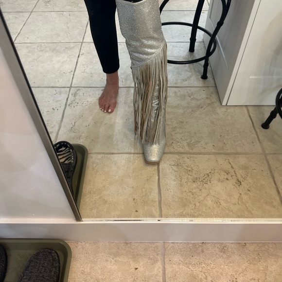 Beautiful swarkowski over the calf boots 4 inch heel 91/2 wide - Picture 12 of 15